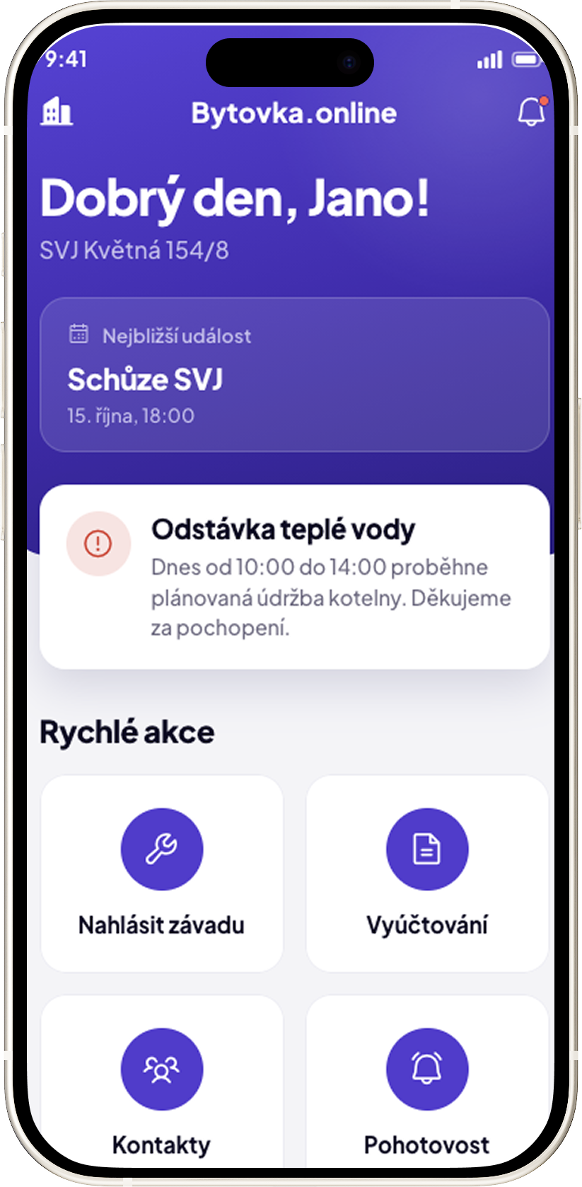 Mobilní aplikace Bytovka.online